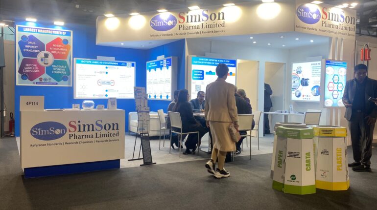 7 x 5 Two Side Open Booth in CPHI Milan : Simson Pharma