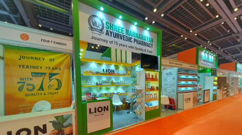 3 x 2 One Side Open Shree Narnarayan Ayurvedic Pharmacy Exhibition Dubai