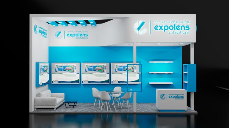 6 x 2 One Side Open booth design : expolens Exhibition